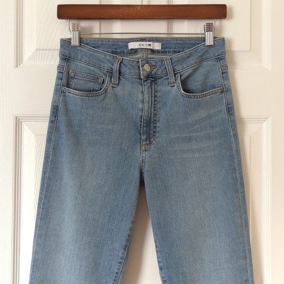 Joe's Jeans Classic Light Wash High Waisted Cropped Raw Hem Boot Cut Jeans 27 - Picture 2 of 15